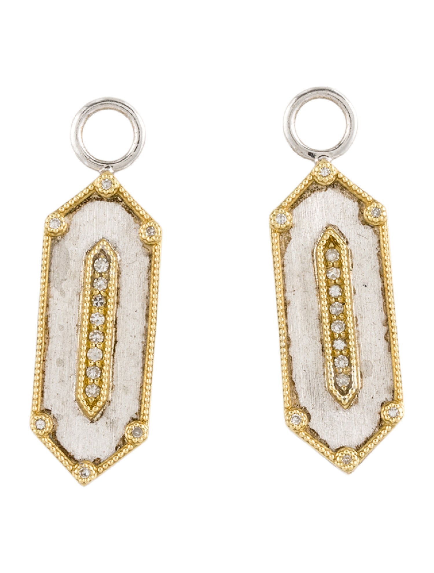 Jude Frances Two-Tone Diamond Earring Enhancers.