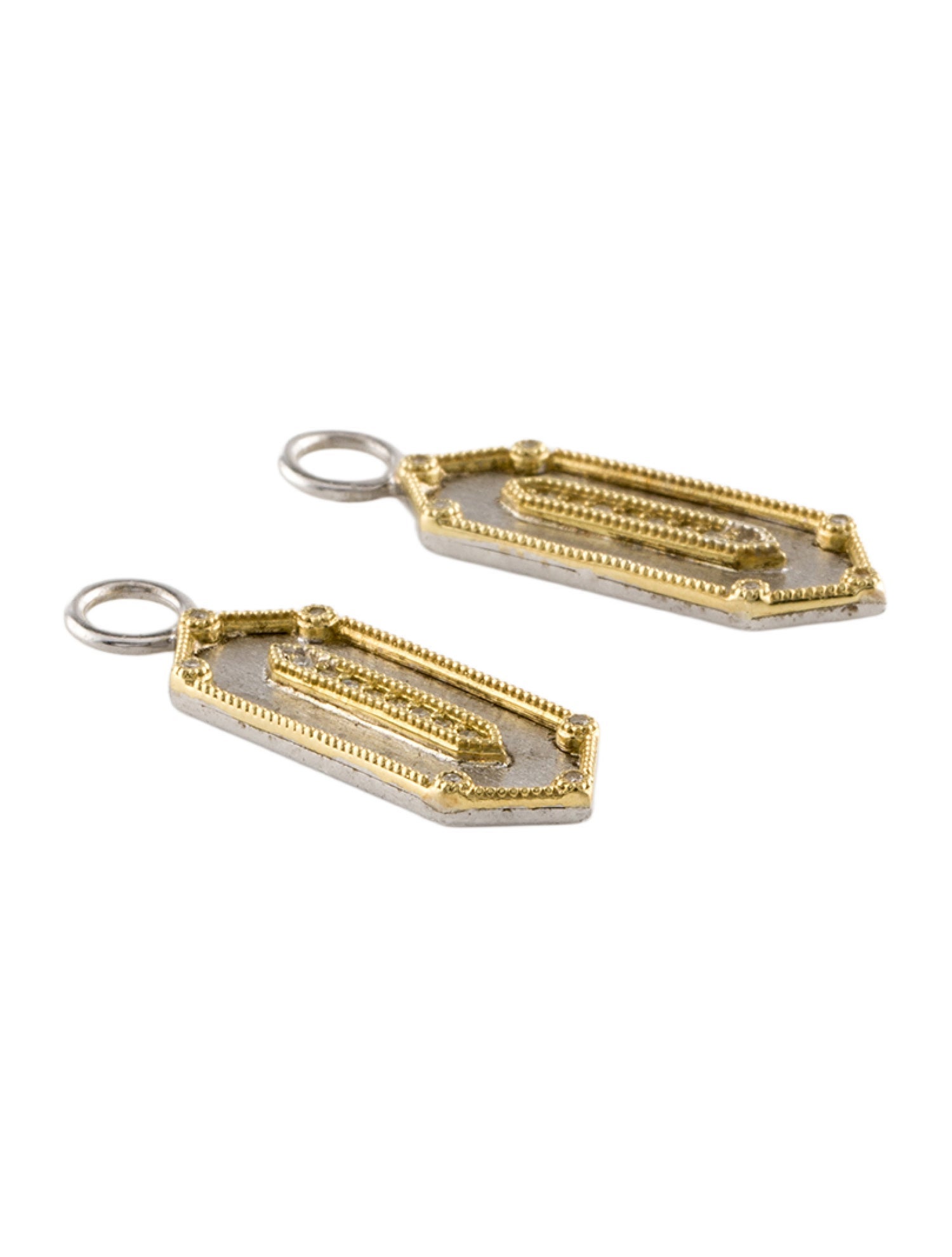 Jude Frances Two-Tone Diamond Earring Enhancers.