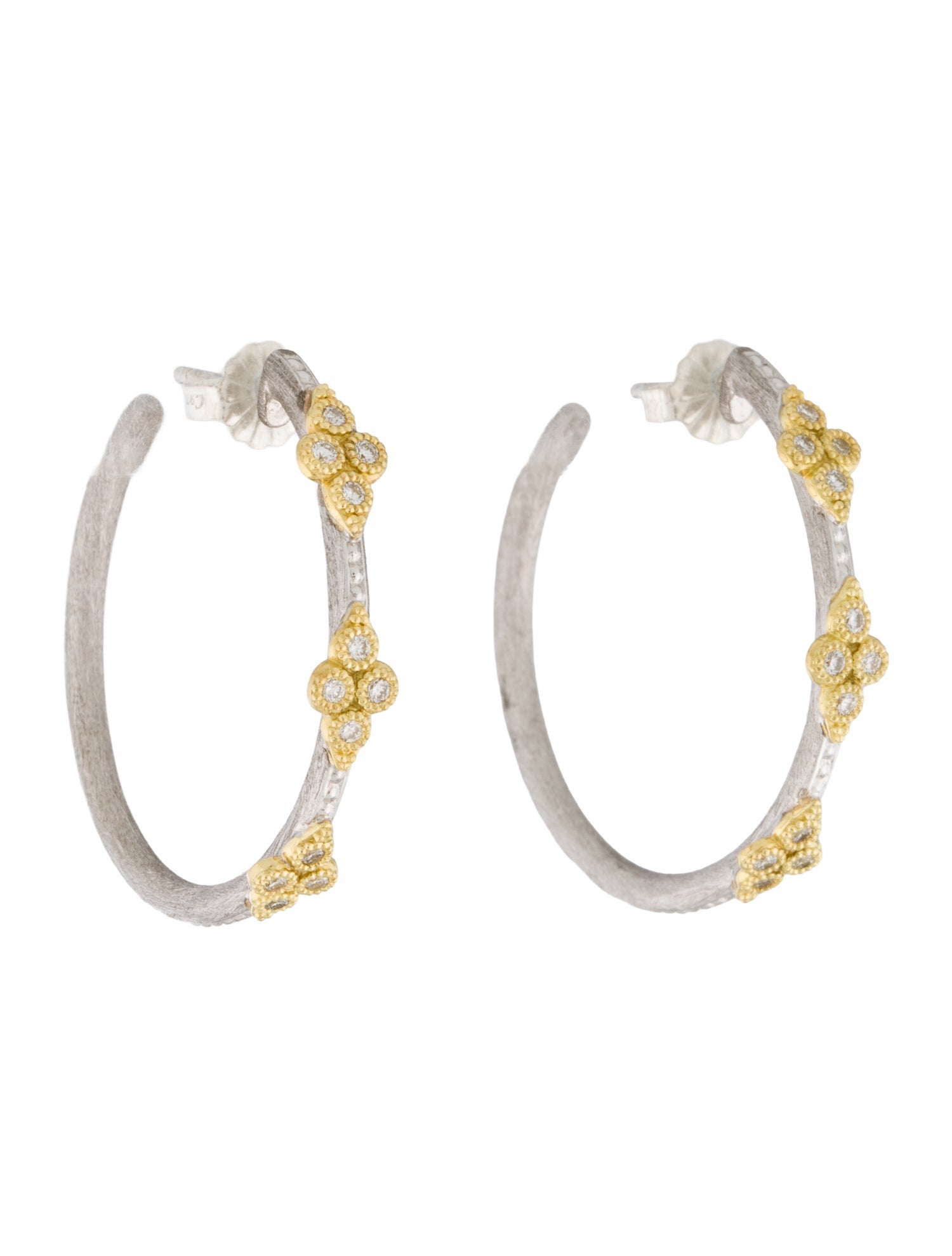 Jude Frances Diamond Medium Moroccan Quad Hoop Earrings