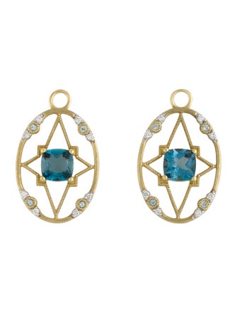 Jude Frances 18K 2.81ctw Topaz & Diamond Earring Enhancers
