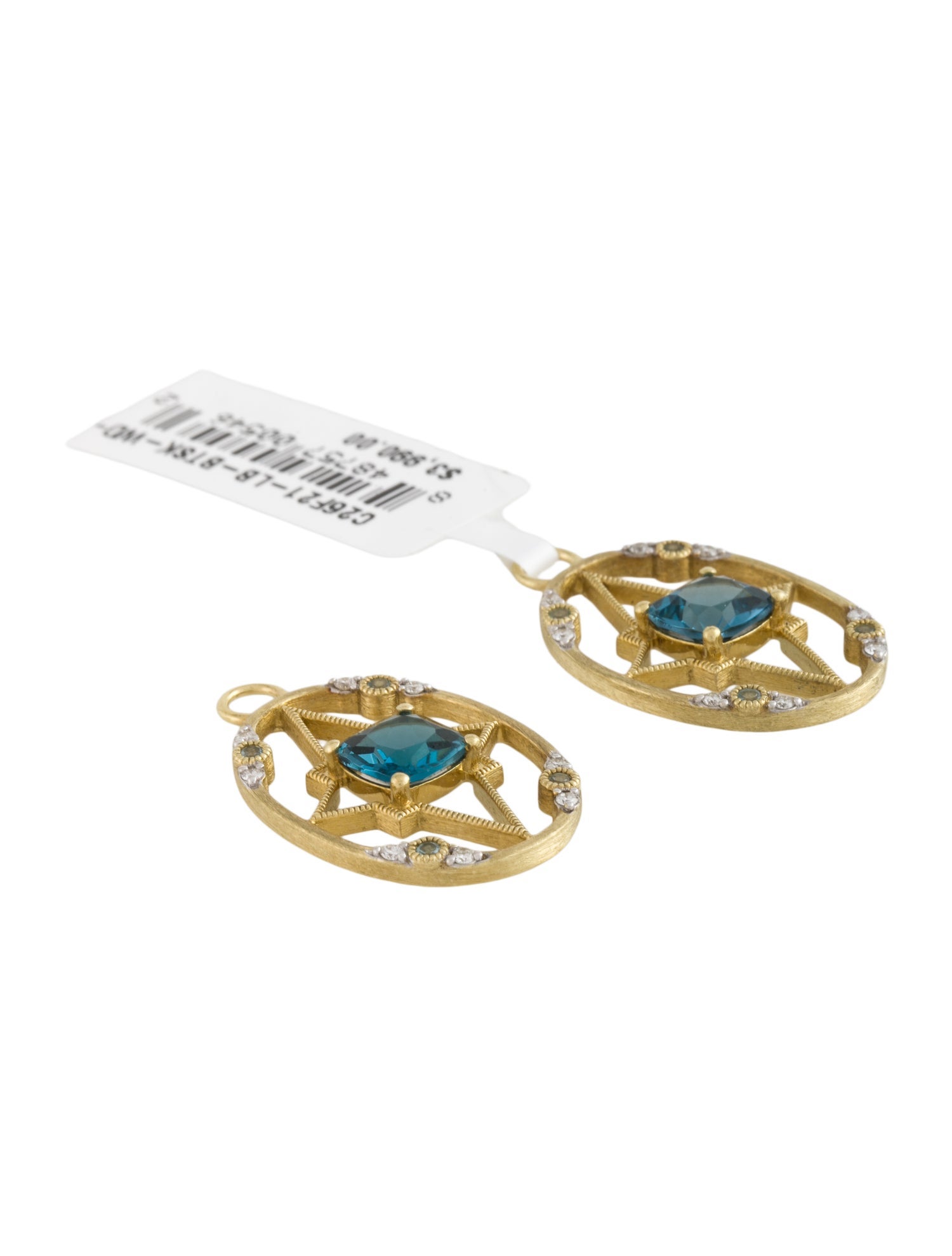 Jude Frances 18K 2.81ctw Topaz & Diamond Earring Enhancers