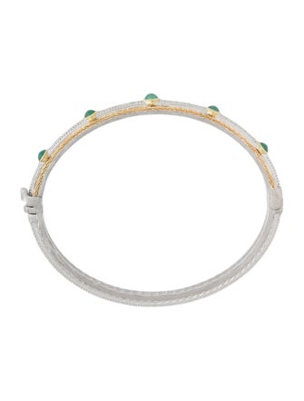 Jude Frances Emerald & Diamond Bangle Bracelet