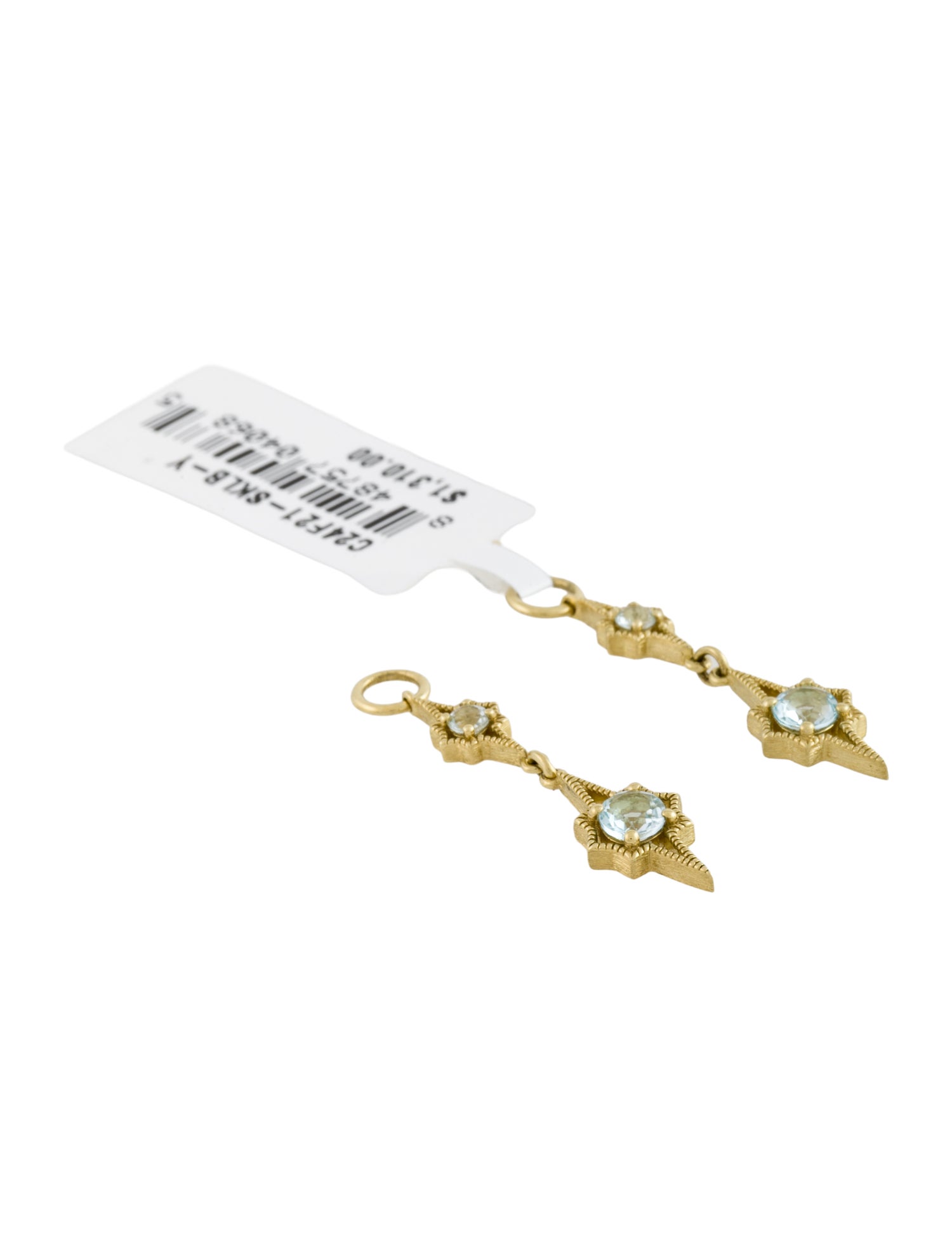 Jude Frances 18K Topaz & Diamond Drop Enhancer Earring Charms