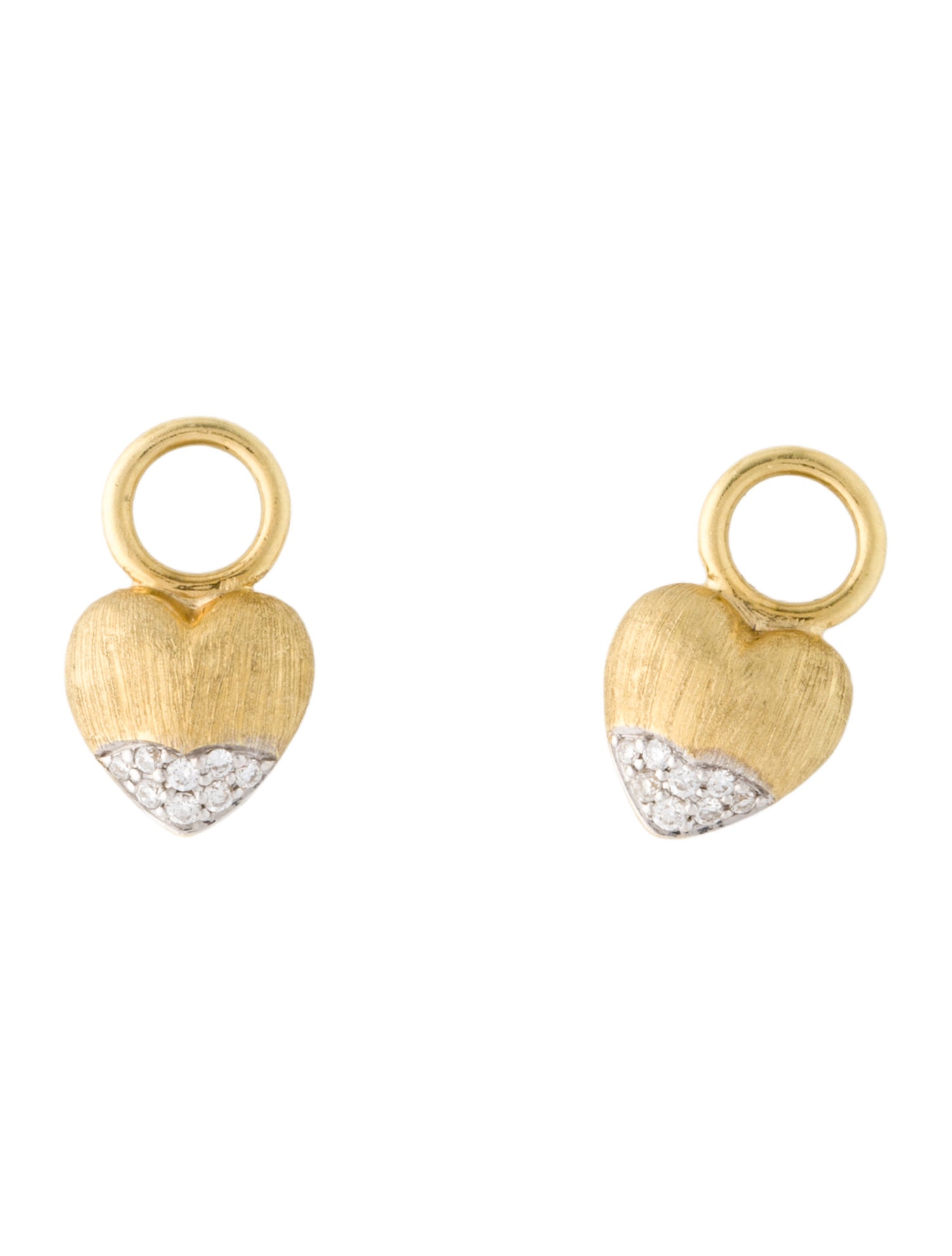Jude Frances 18K Diamond Heart Earring Enhancers