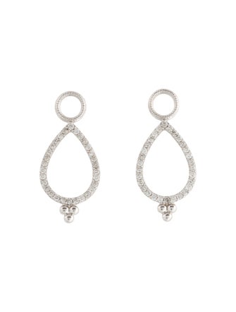 Jude Frances 18K Diamond Provence Delicate Open Pear Pave Earring Charms