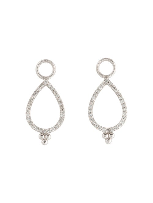 Jude Frances 18K Diamond Provence Delicate Open Pear Pave Earring Charms