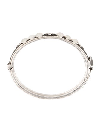 Jude Frances Moonstone and Topaz Lisse Bangle Bracelet