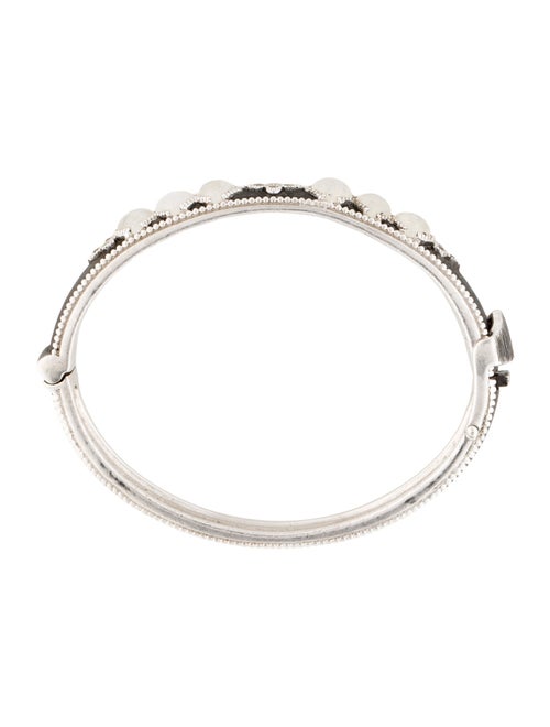 Jude Frances Moonstone and Topaz Lisse Bangle Bracelet