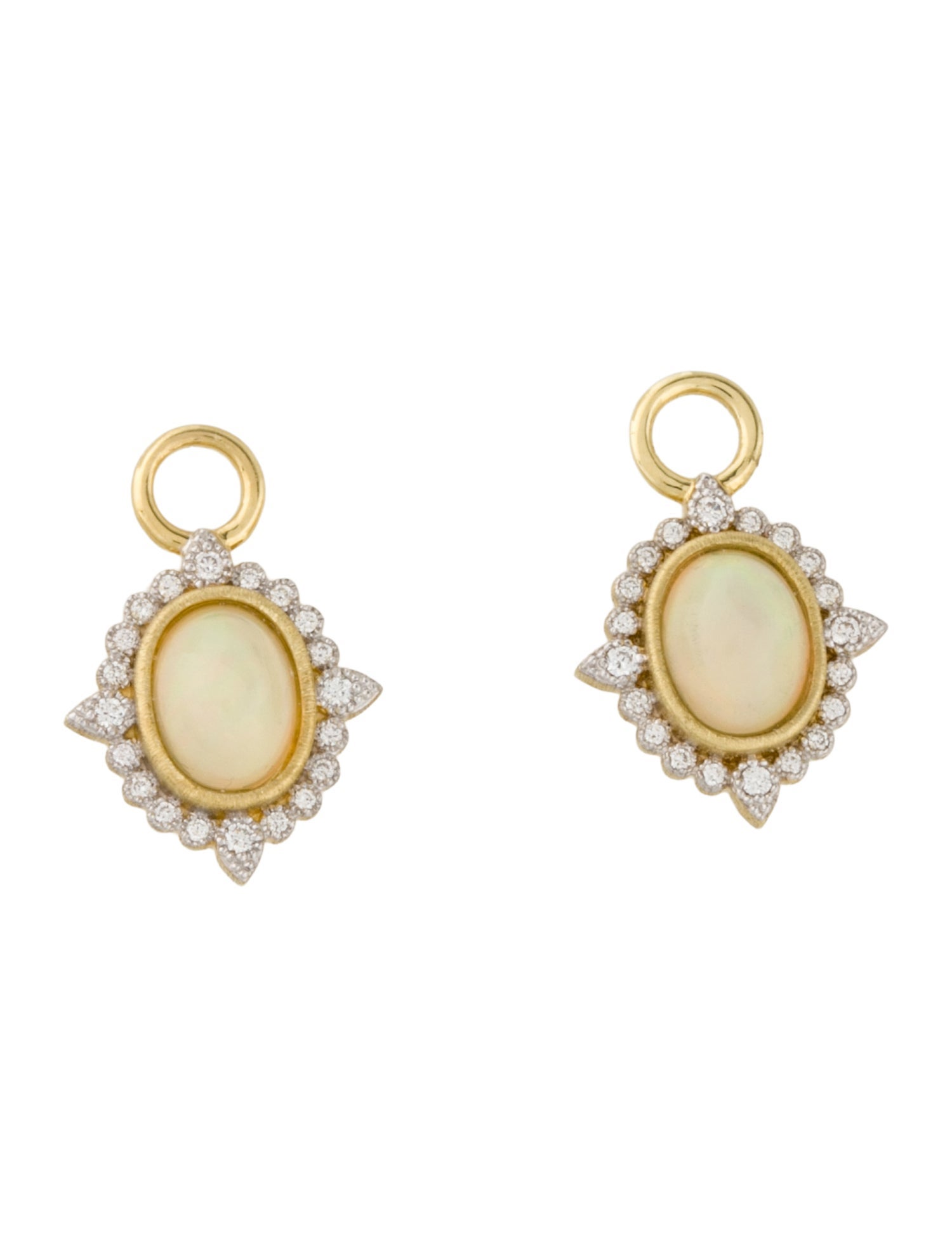 Jude Frances 18K Opal & Diamond Earring Enhancers w/ Tags