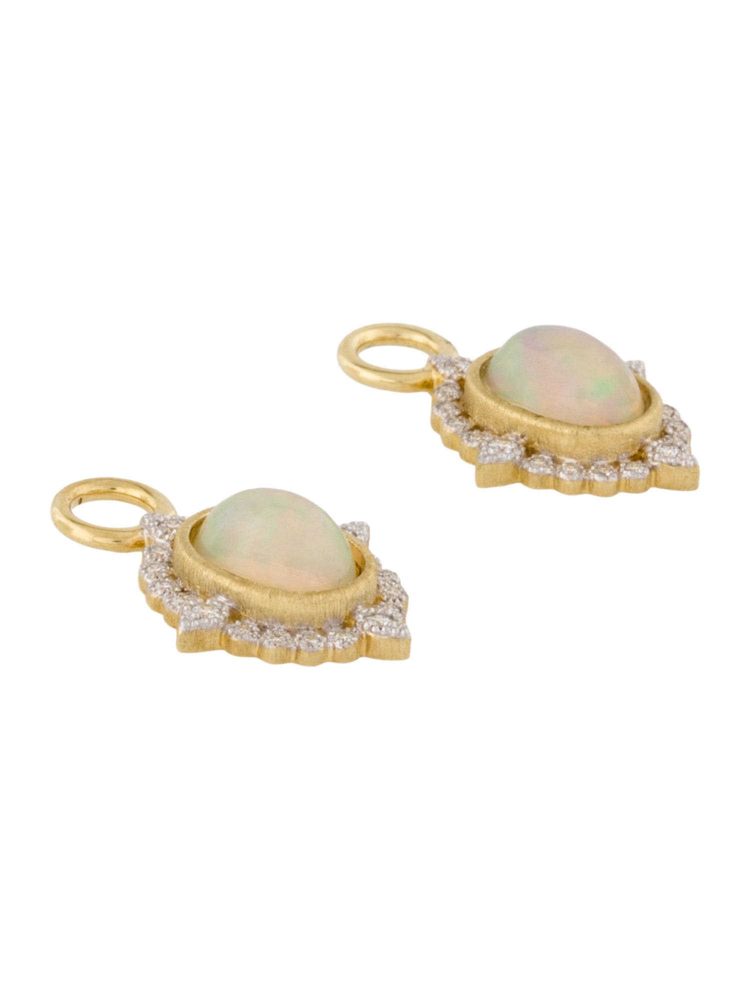 Jude Frances 18K Opal & Diamond Earring Enhancers w/ Tags