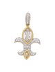 Jude Frances 18K Topaz & Diamond Fleur de Lis Pendant