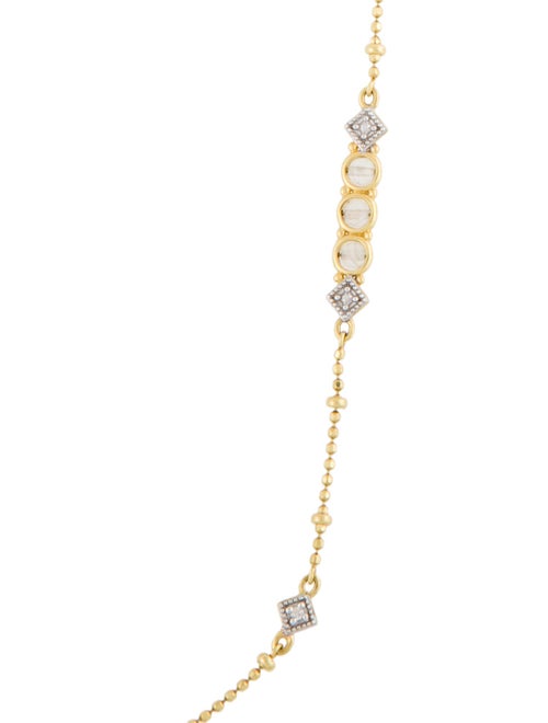 Jude Frances 18K Moonstone Labradorite & Diamond Lisse Station Necklace