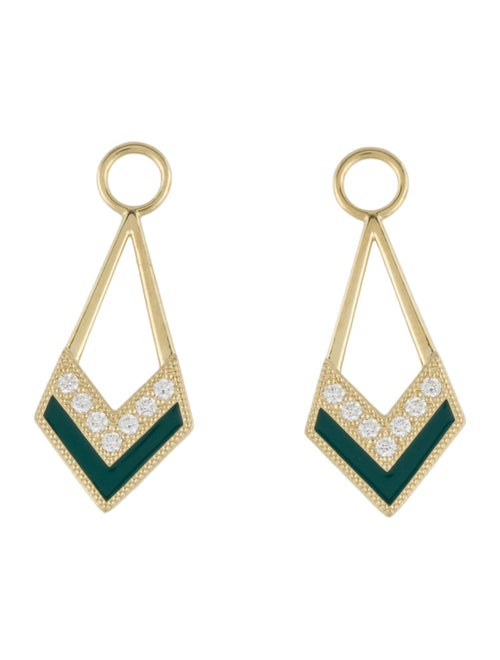 Jude Frances 18K Diamond Open Large Kite Earring Enhancers