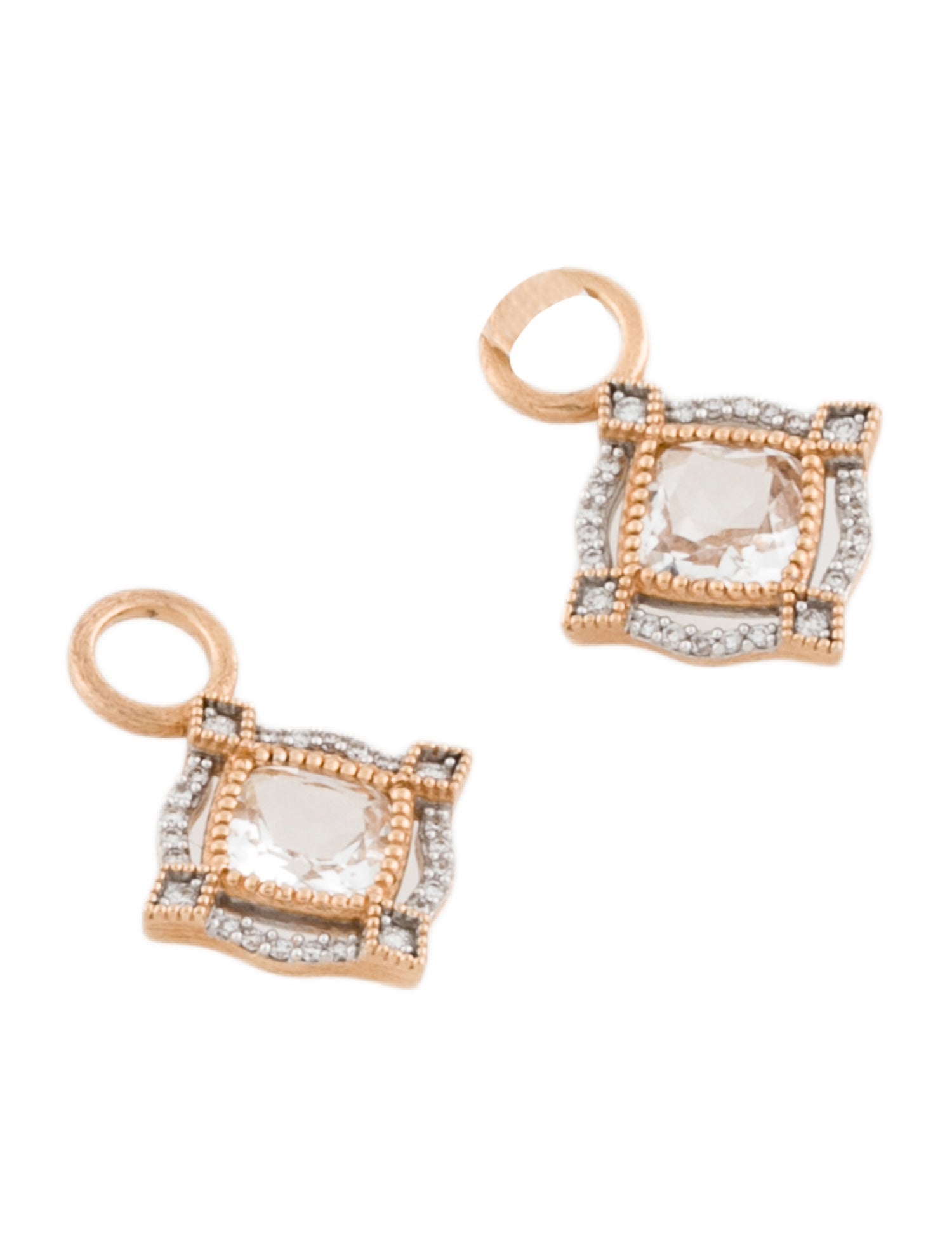 Jude Frances 18K Topaz & Diamond Moroccan Flower Earring Enhancers