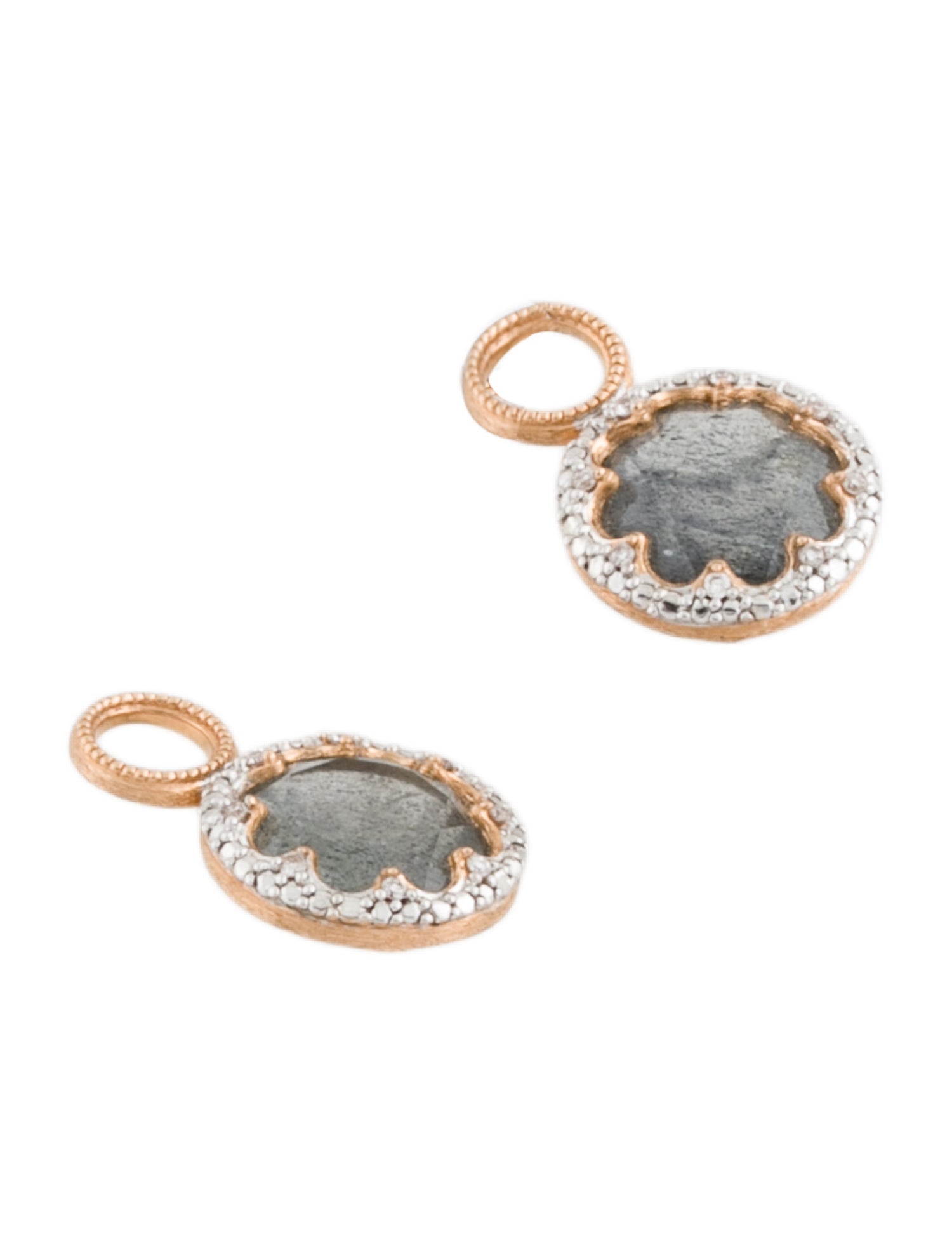 Jude Frances 18K Labradorite & Diamond Round Earring Enhancers