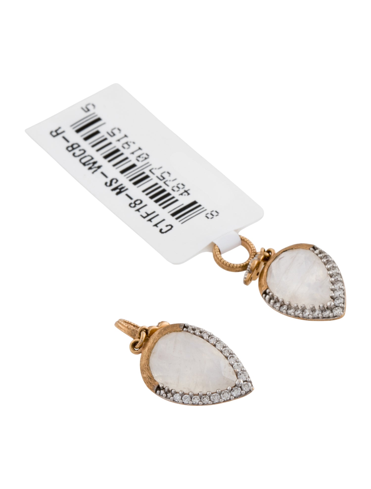 Jude Frances 18K Moonstone & Diamond Provence Teardrop Earring Enhancers