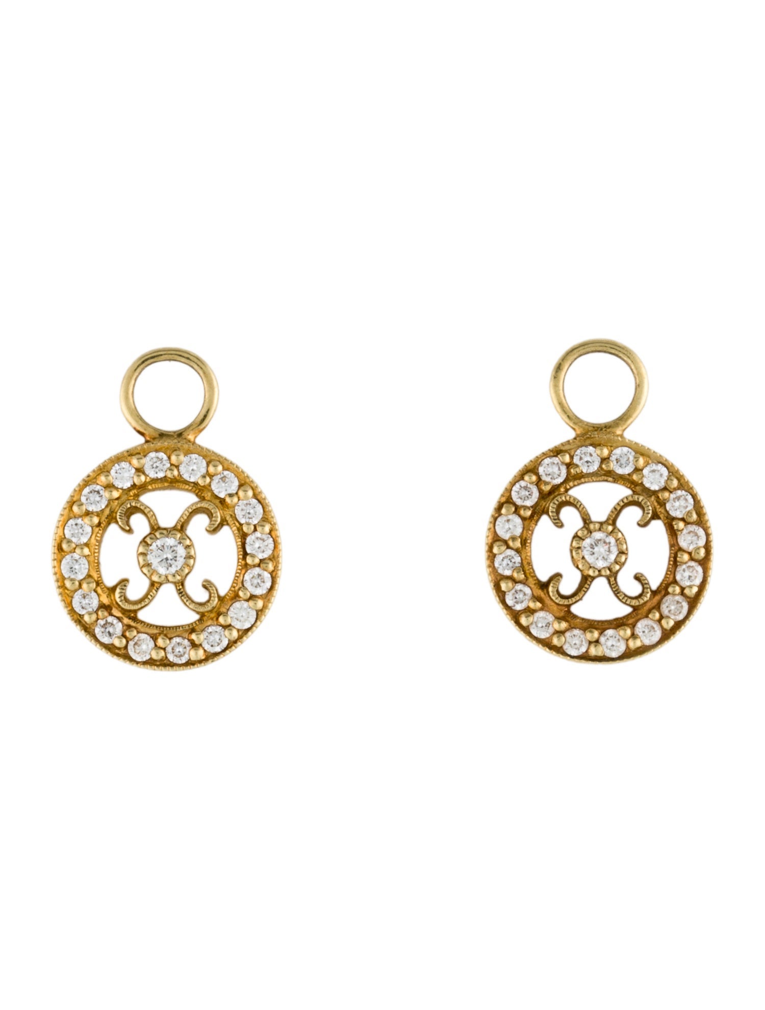 Jude Frances 18K Diamond Hugs & Kisses Earring Charms