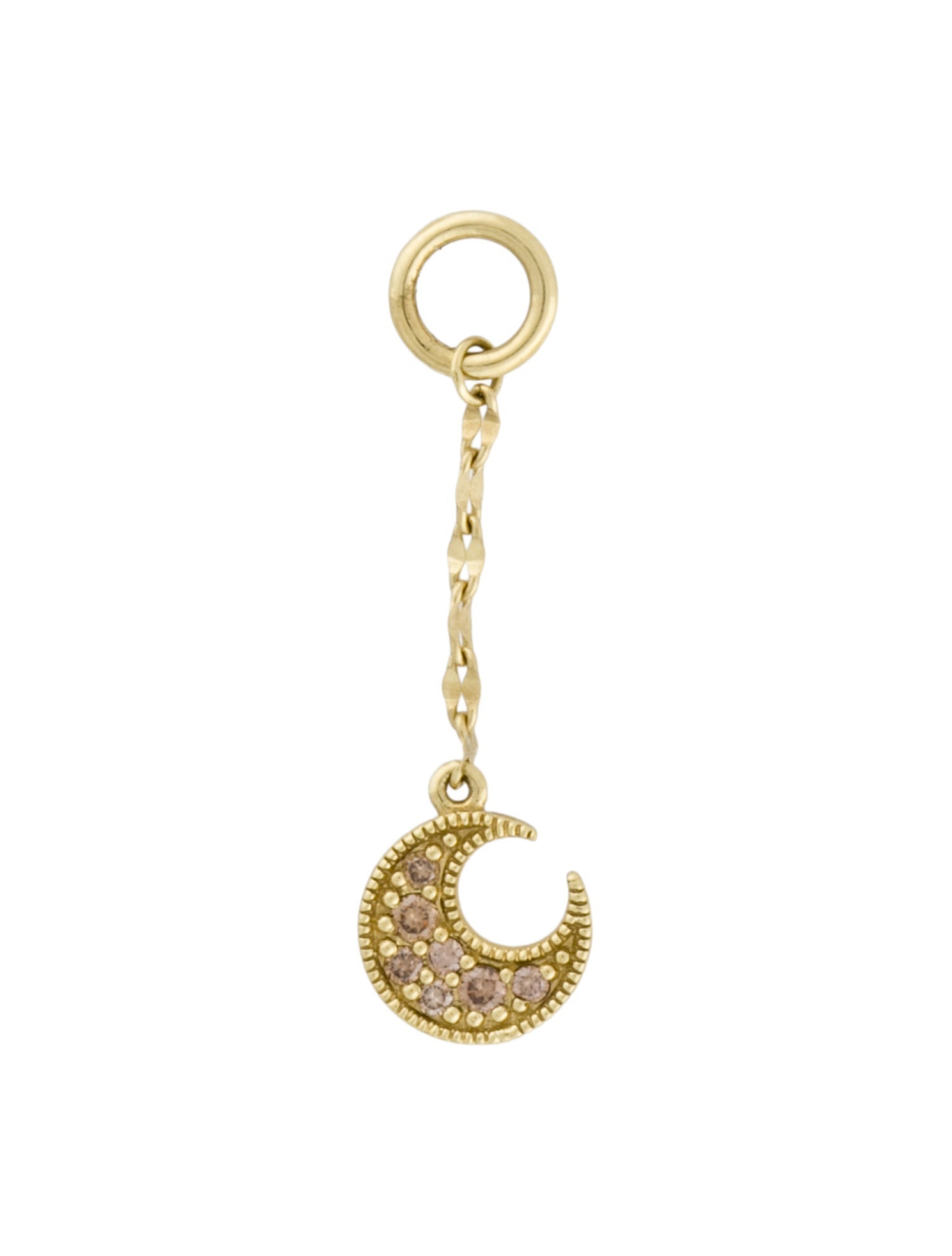 Jude Frances 18K Diamond Single Moon Enhancer