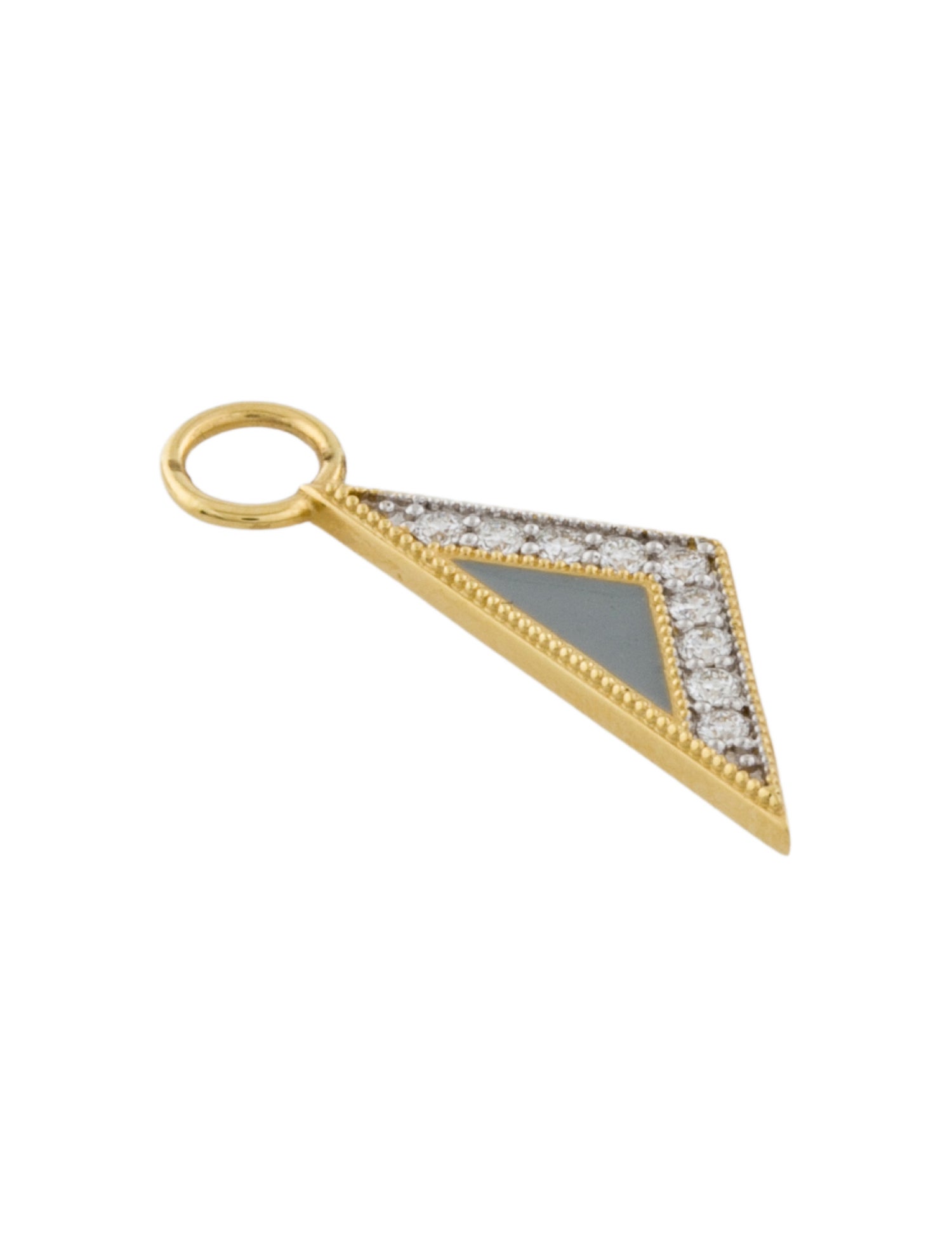 Jude Frances 18K Diamond Lisse Enamel Single Earring Charm