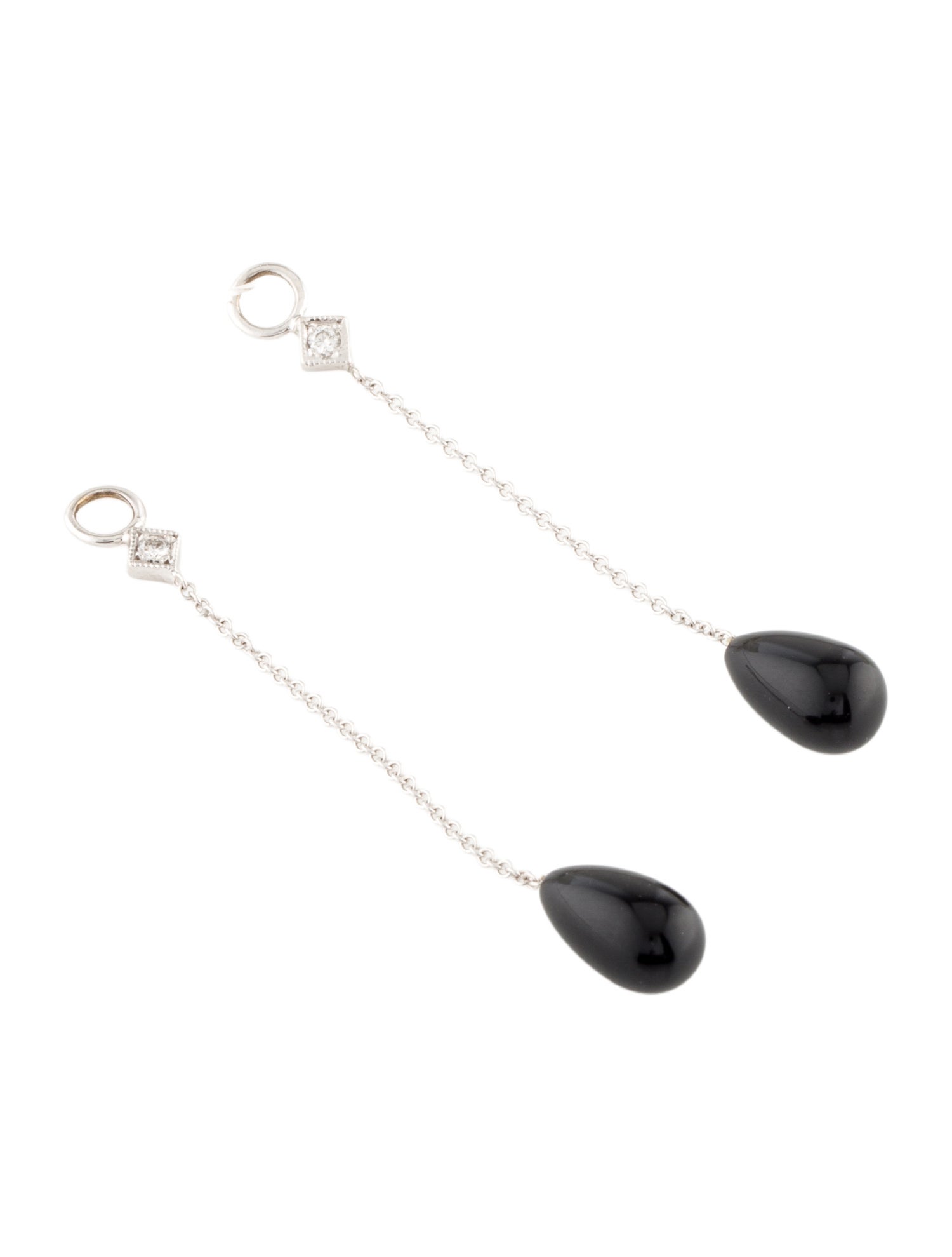 Jude Frances 18K Onyx & Diamond Chain Earring Enhancers
