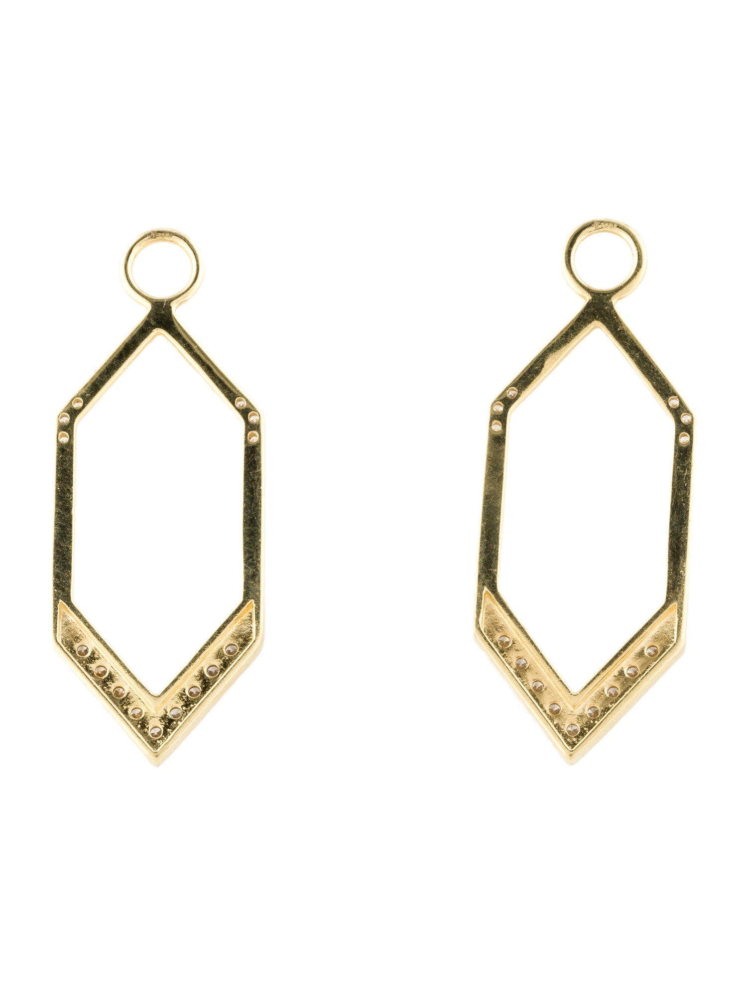 Jude Frances 18K Diamond Lisse Earring Enhancers