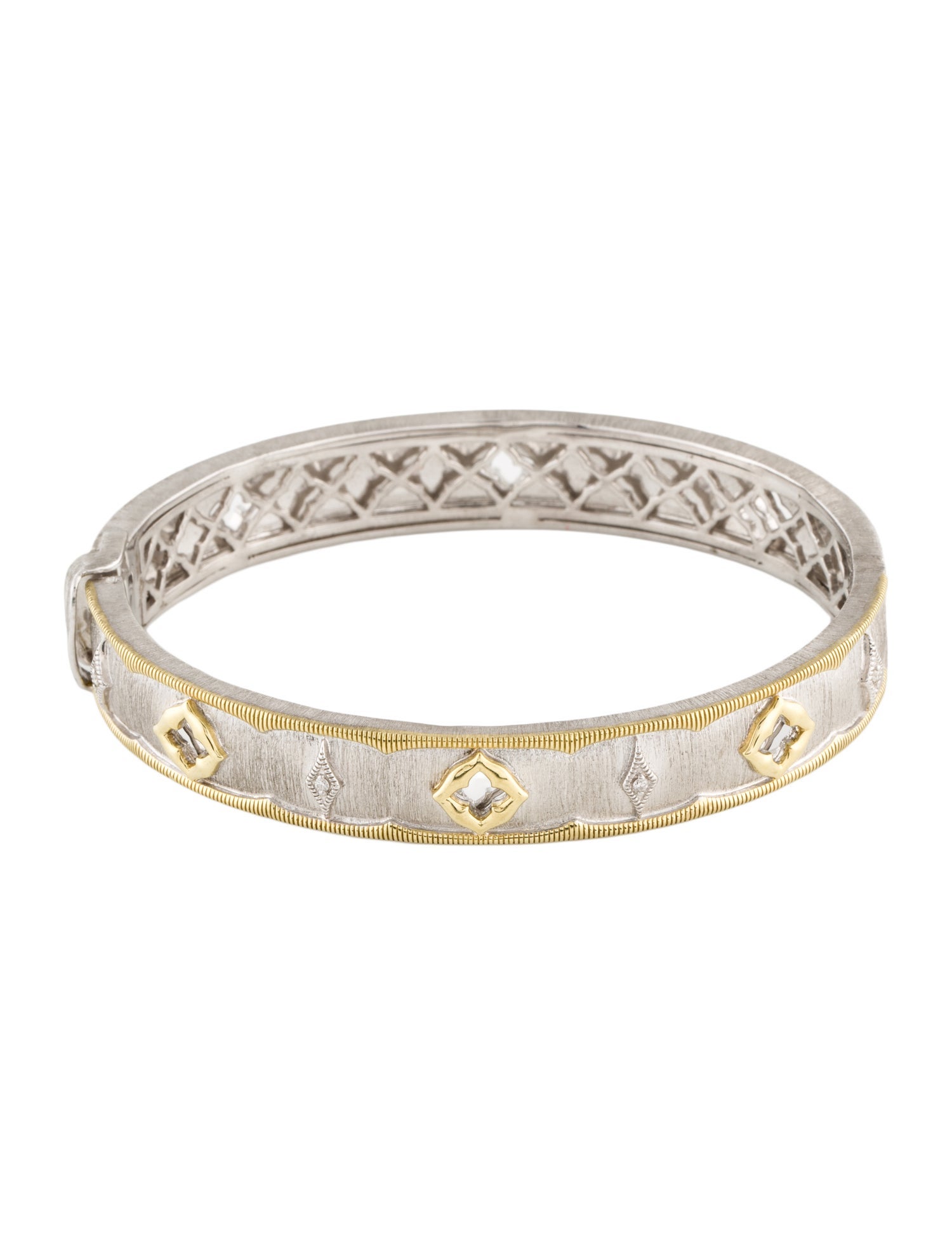 Jude Frances Diamond Two-Tone Bangle