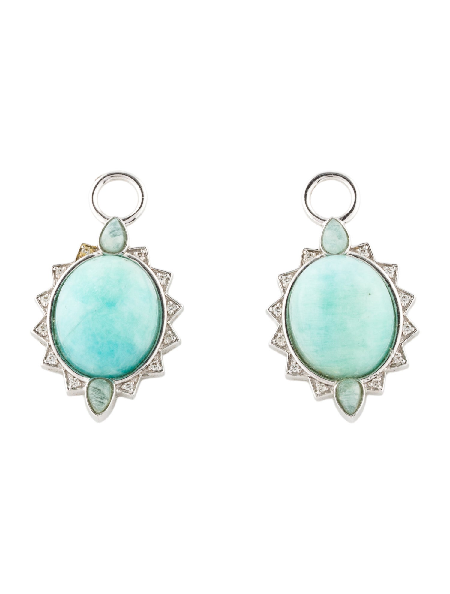 Jude Frances 18K Diamond & Amazonite Earring Enhancers