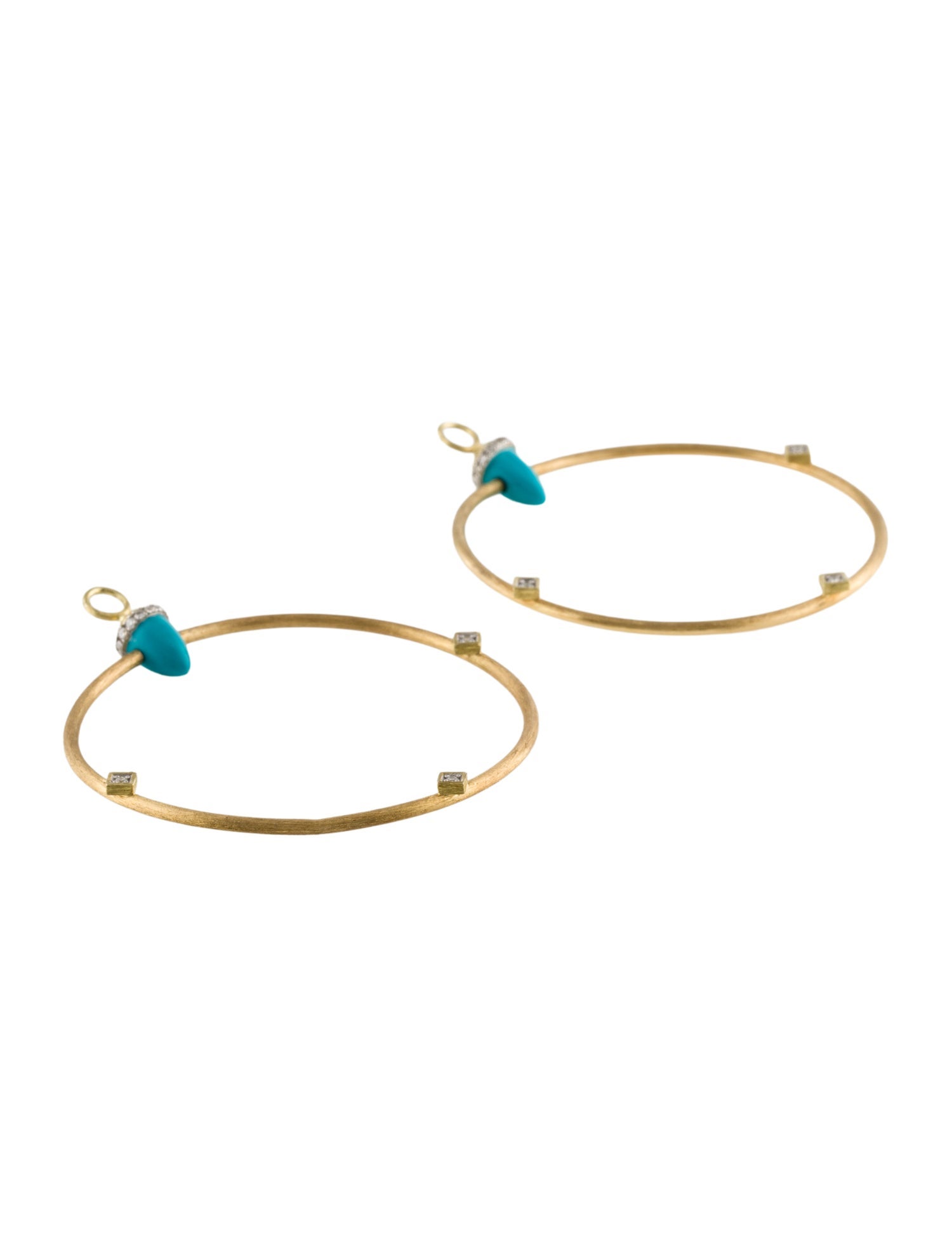Jude Frances 18K Diamond & Resin Lisse Earring Enhancers