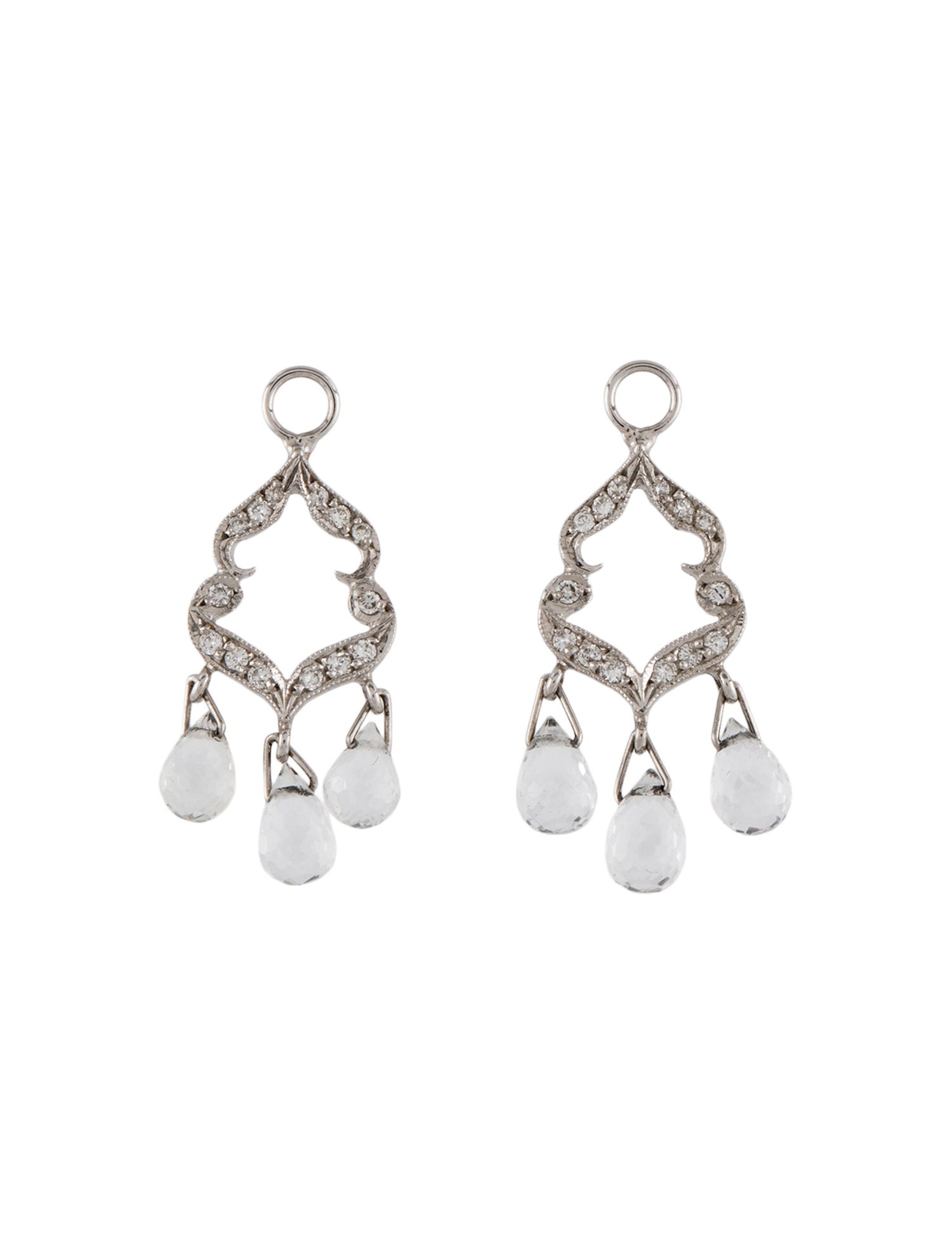 Jude Frances 18K Topaz & Diamond Chandelier Earring Enhancers