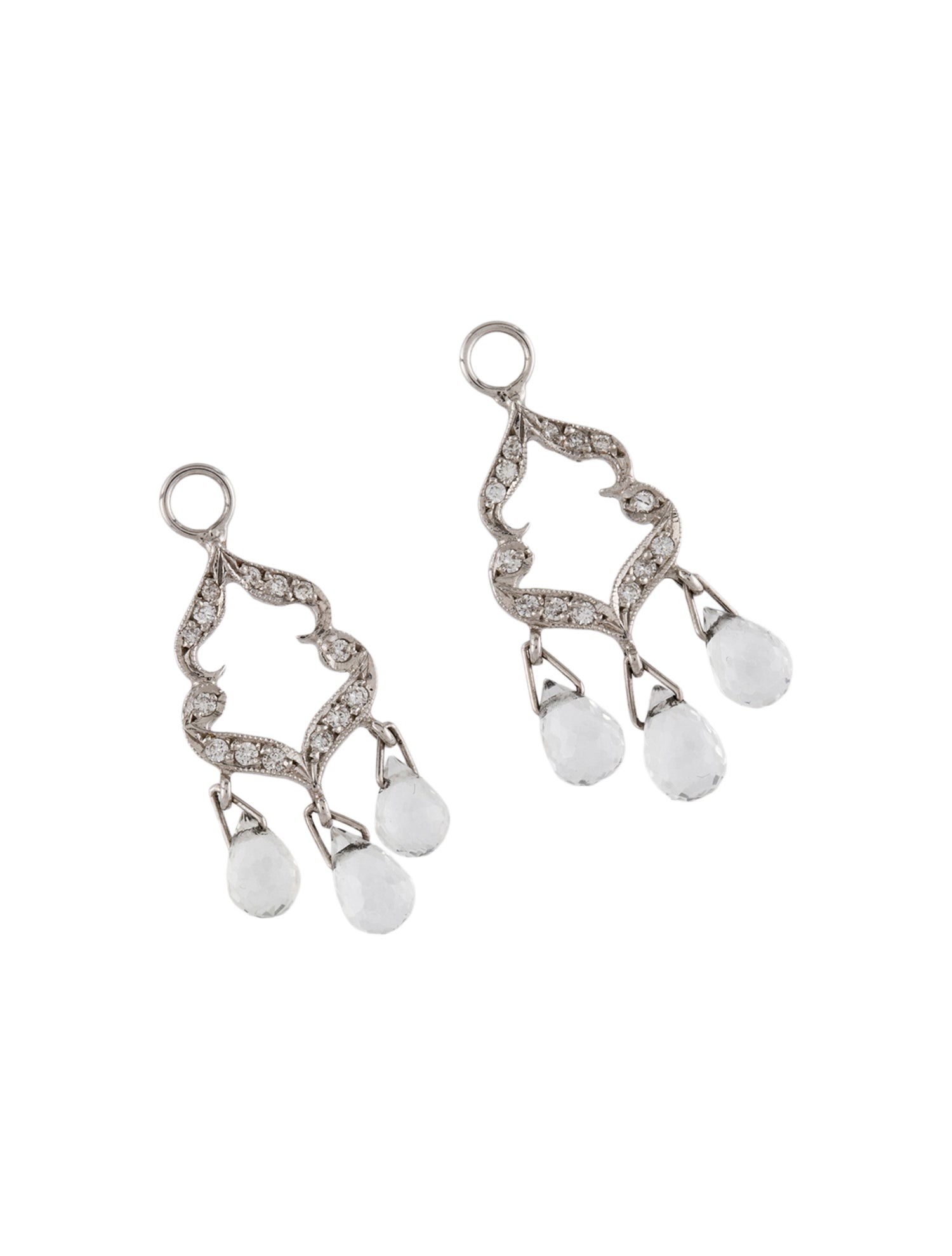 Jude Frances 18K Topaz & Diamond Chandelier Earring Enhancers