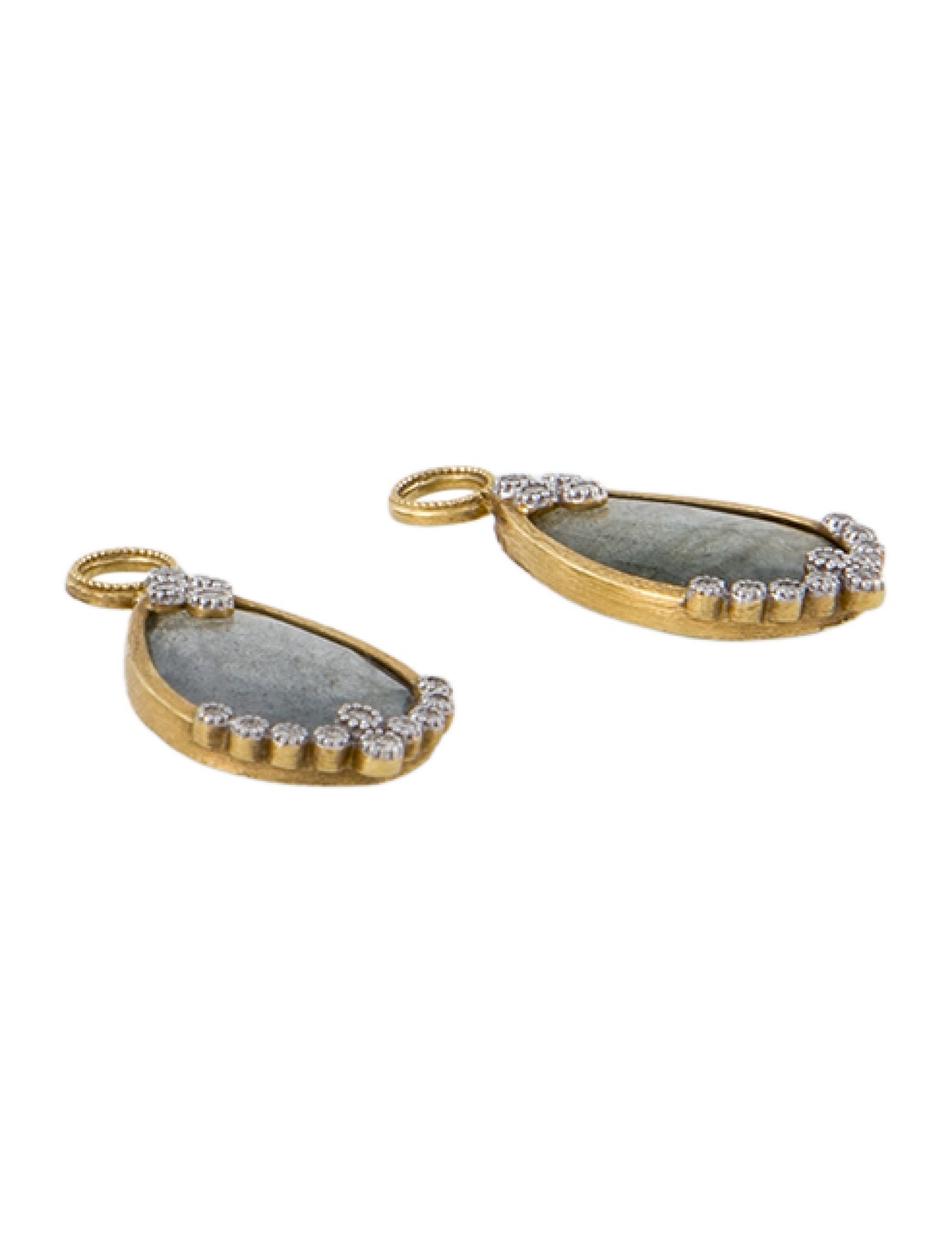 Jude Frances 18K Diamond, Labradorite & Topaz Doublet Earring Enhancers