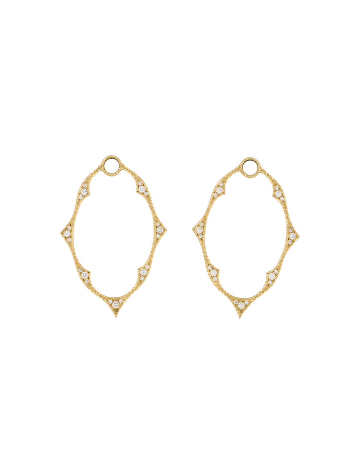 Jude Frances 18K Diamond Moroccan Earring Enhancers
