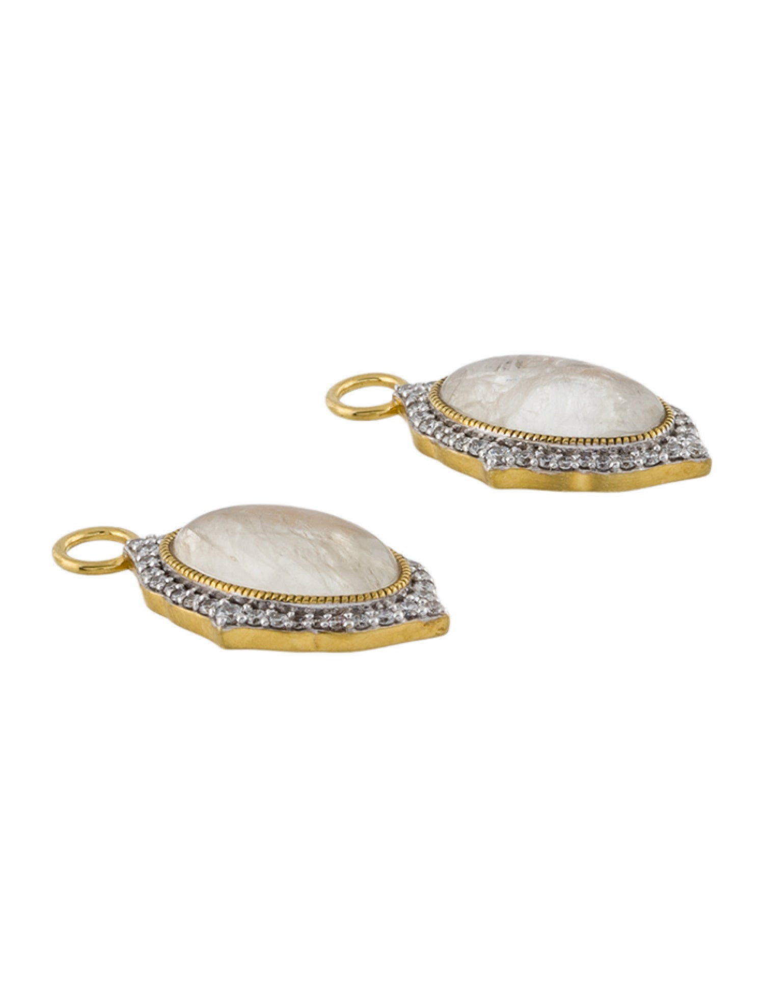 Jude Frances 18K Moonstone & Diamond Moroccan Earring Enhancers