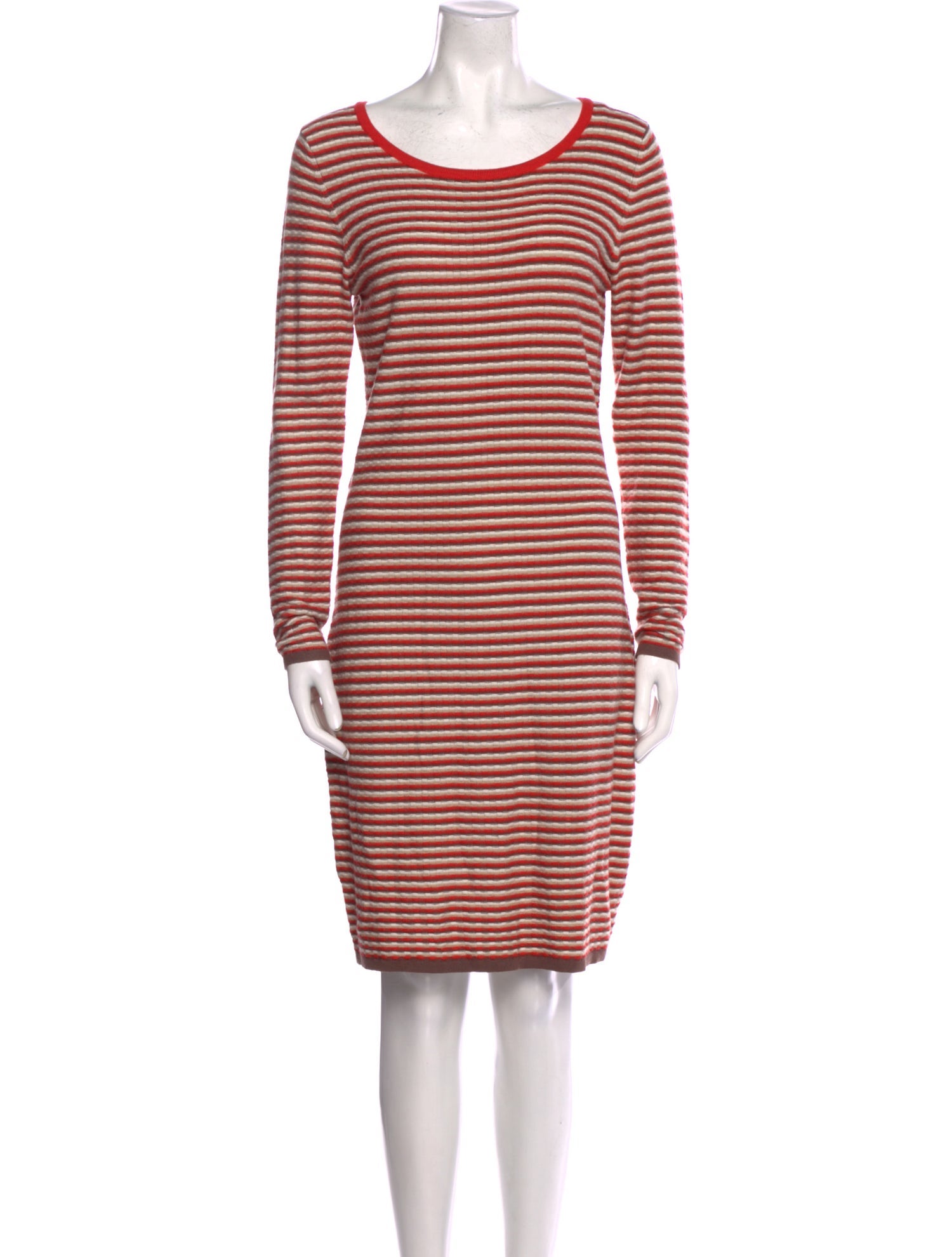 Azur Striped Knee-Length Dress