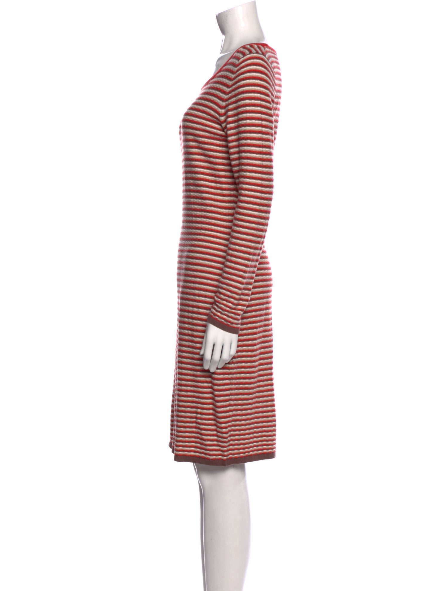 Azur Striped Knee-Length Dress