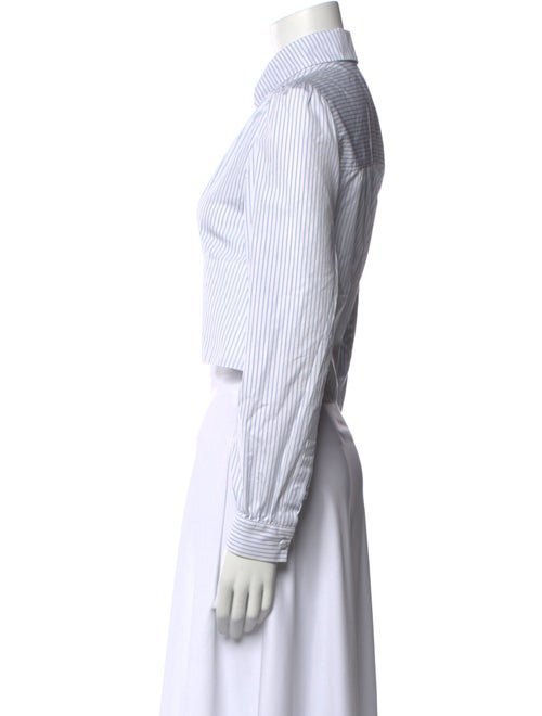 Julie De Libran Striped Long Sleeve Crop Top