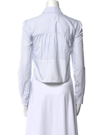 Julie De Libran Striped Long Sleeve Crop Top