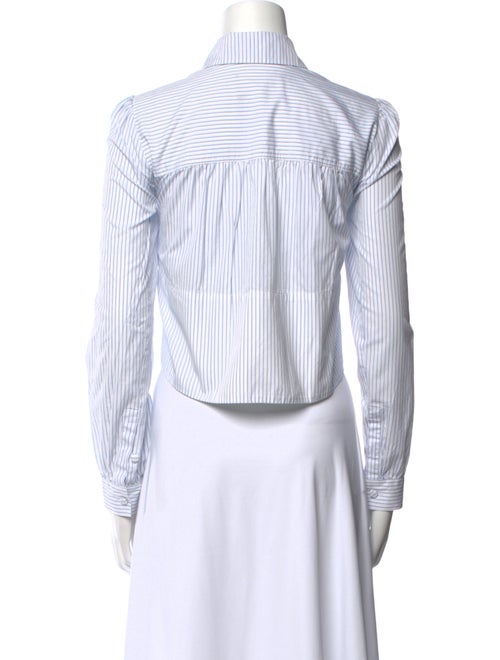 Julie De Libran Striped Long Sleeve Crop Top