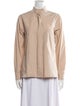 Julia Jentzsch Mock Neck Long Sleeve Button-Up Top