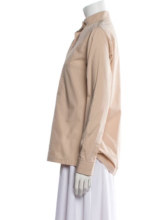 Julia Jentzsch Mock Neck Long Sleeve Button-Up Top