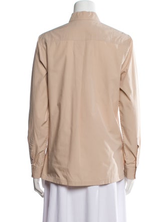 Julia Jentzsch Mock Neck Long Sleeve Button-Up Top