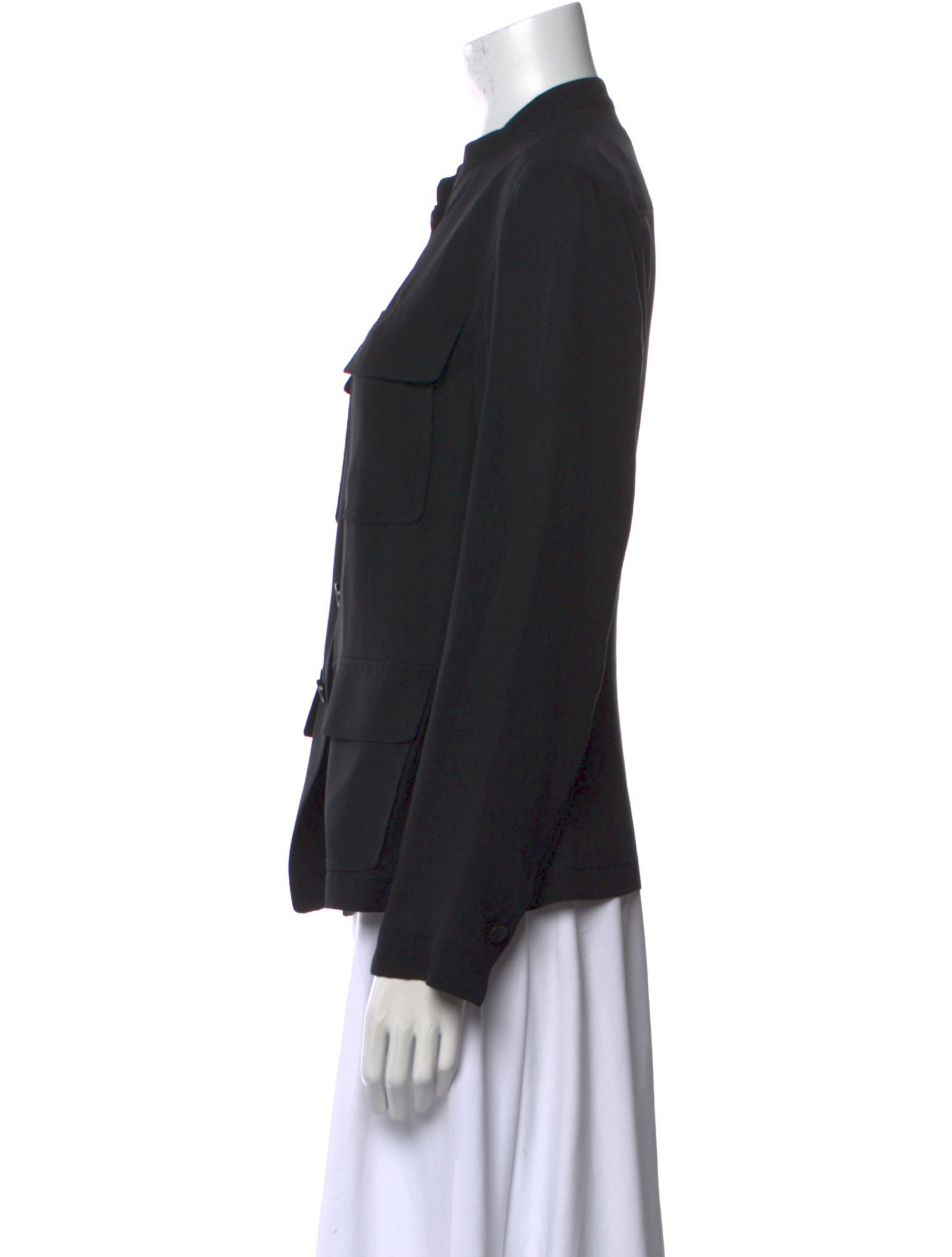 Julia Jentzsch Silk Mock Neck Button-Up Top