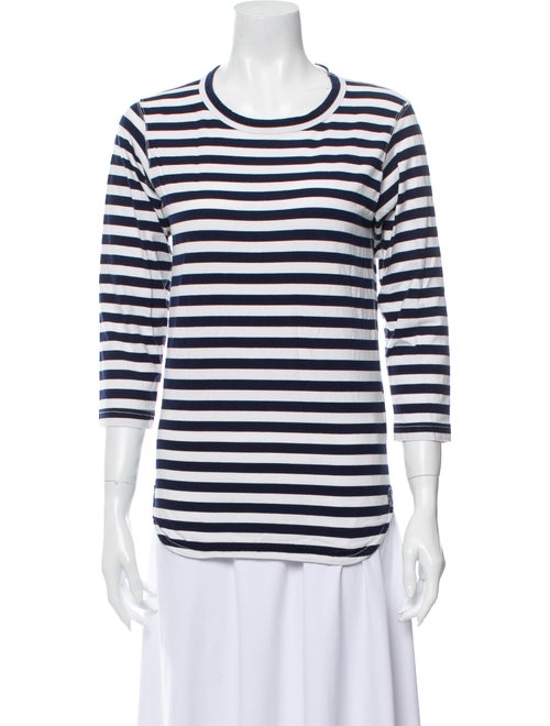 Junya Watanabe Striped Crew Neck T-Shirt White