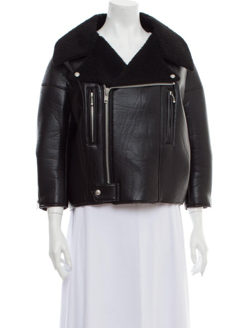 Junya Watanabe Leather Biker Jacket Black