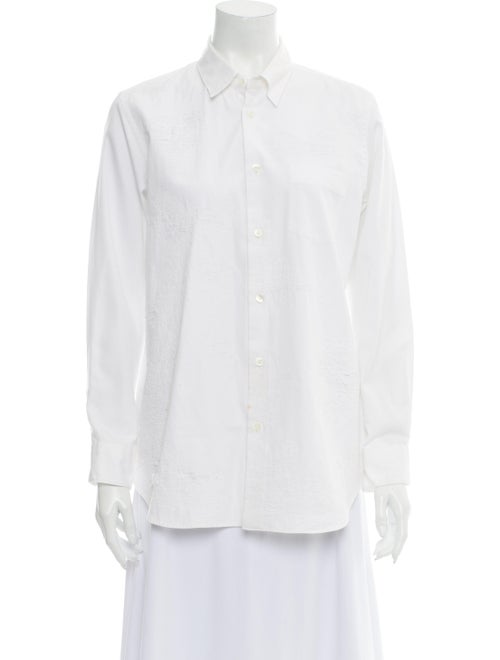 Junya Watanabe Long Sleeve Button-Up Top White