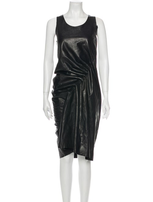 Junya Watanabe Leather Midi Length Dress Black