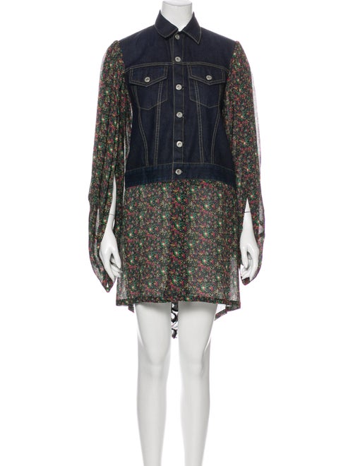 Junya Watanabe Plaid Print Poncho Blue