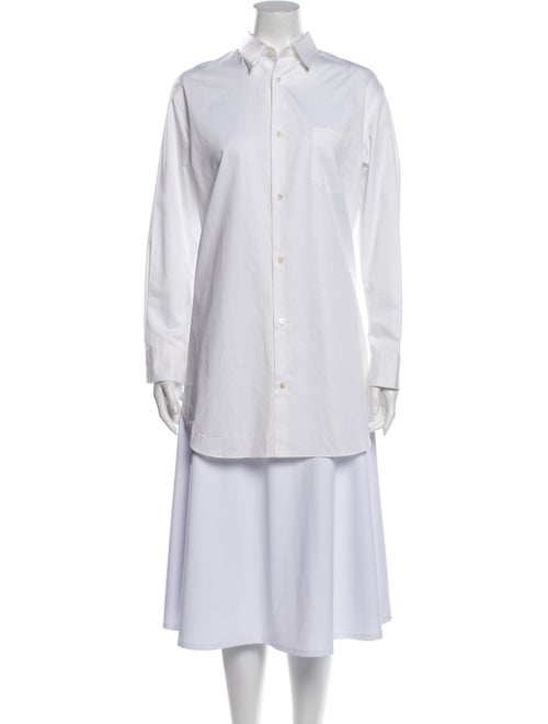 Junya Watanabe Long Sleeve Button-Up Top White