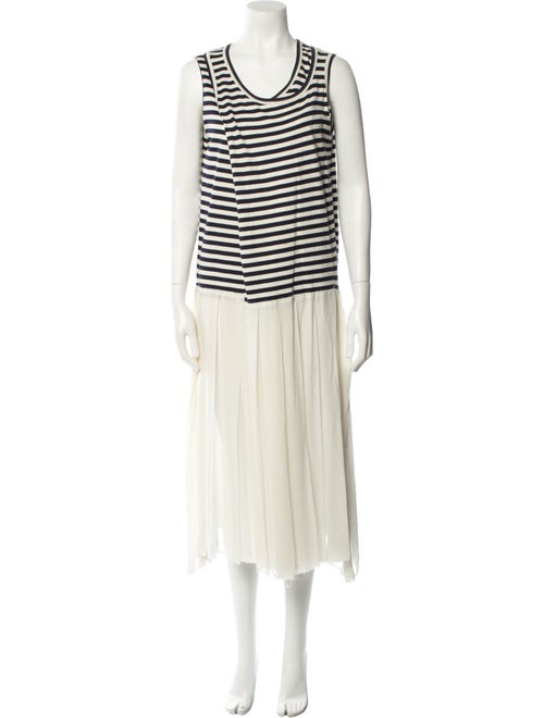 Junya Watanabe Striped Midi Length Dress