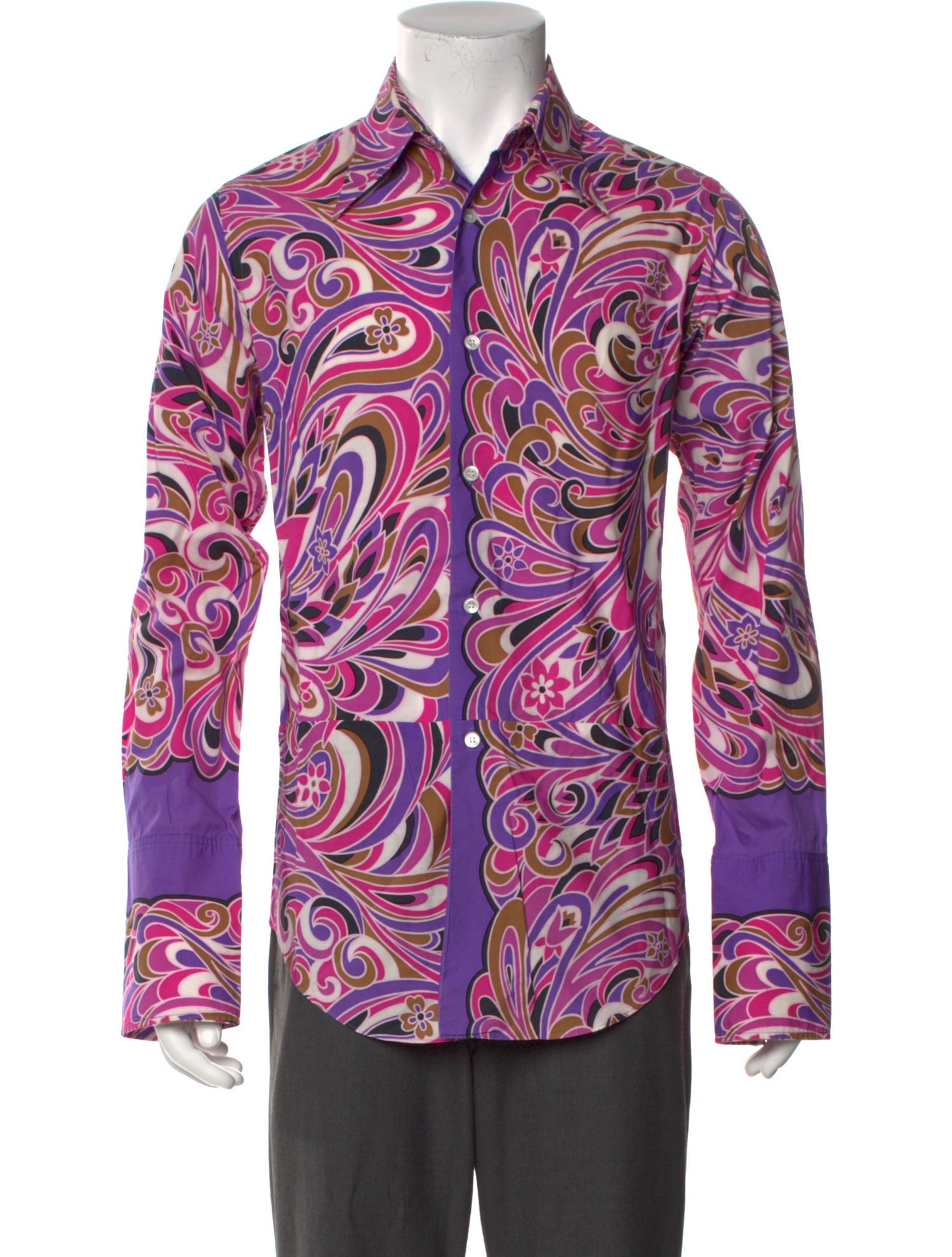 Junya Watanabe Floral Print Long Sleeve Shirt